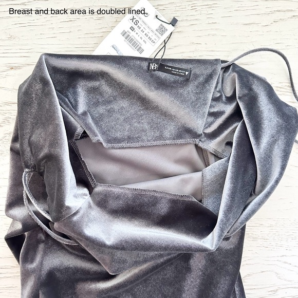 ZARA | VELVET MIDI SLIP DRESS HIGH SLIT ASYMMETRICAL STRAPS SEXY FORMAL WEDDING - Picture 8 of 8